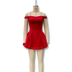 New Fashion Sexy Strapless One-Shoulder Slim Fit Short Dress