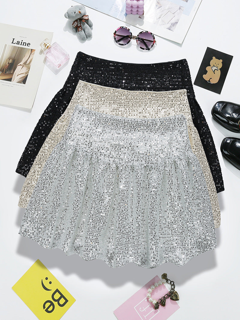 "bad idea right?" Silver Mini Skirt - 90s Disco Sequin
