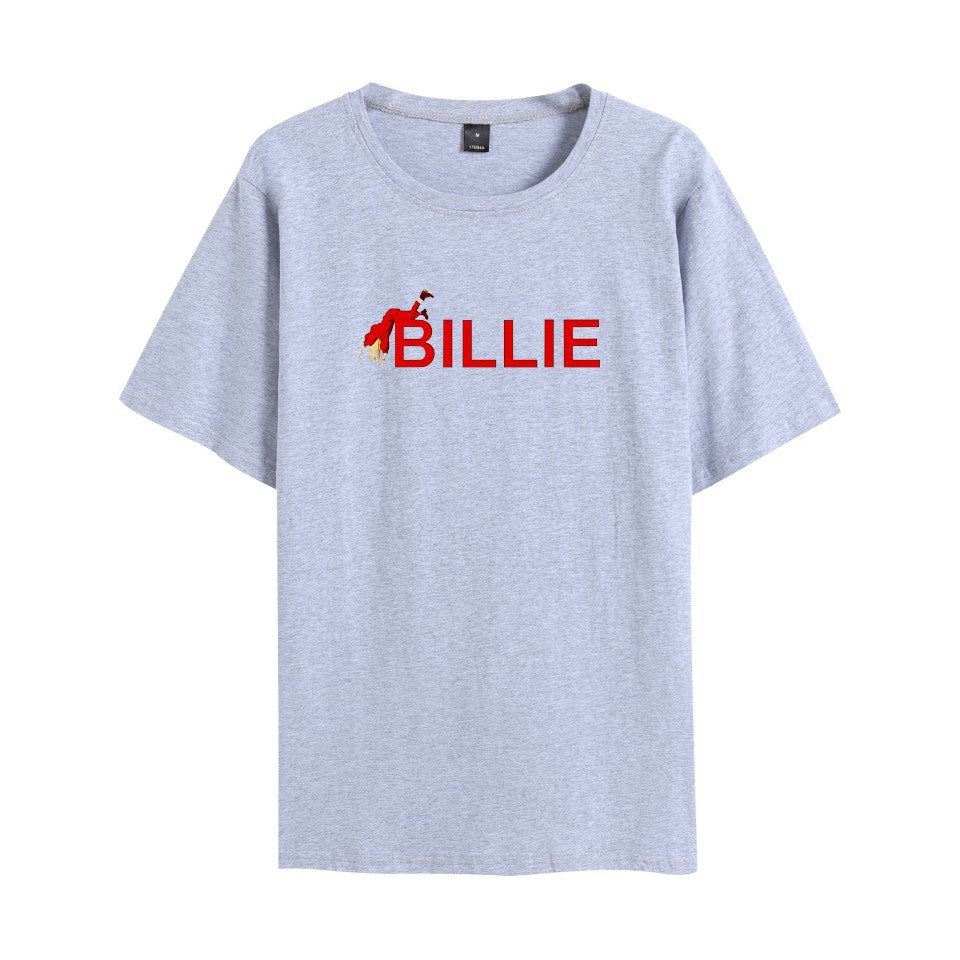 Celebrity Style Billy New Men's and Women's Round Neck Short Sleeve T Shirt