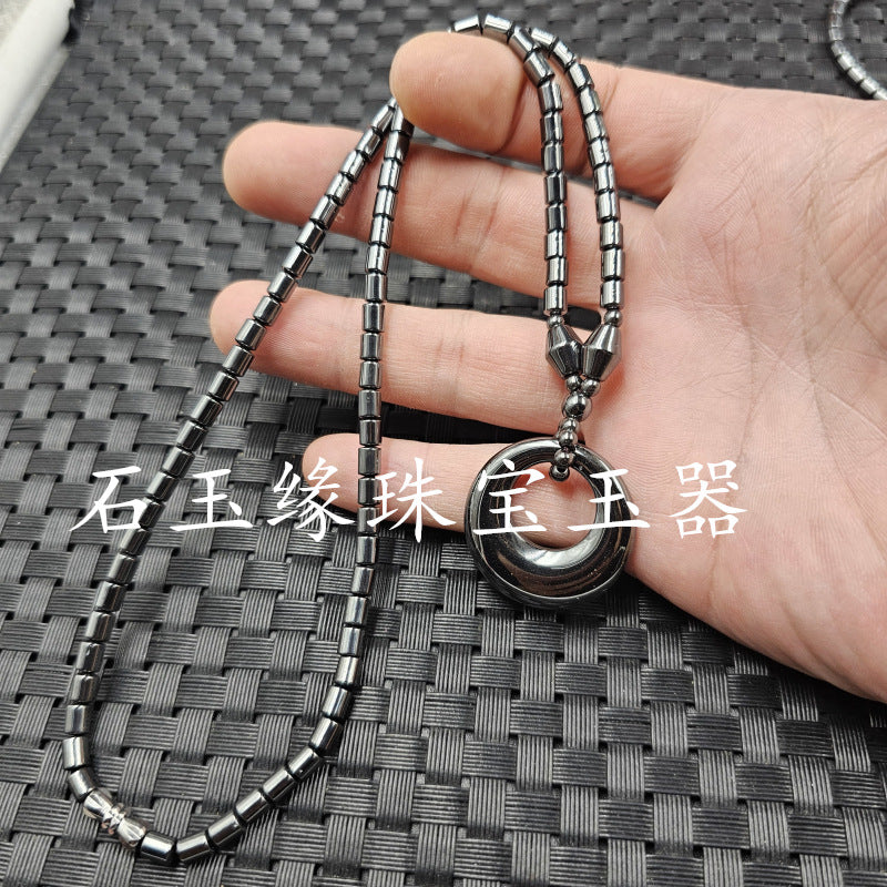 Star Custom Celebrity Imitation Terahertz Dolphin Necklace Round Ring Jade Clasp Cross Necklace Jewelry Sweater Chain Collarbone Necklace