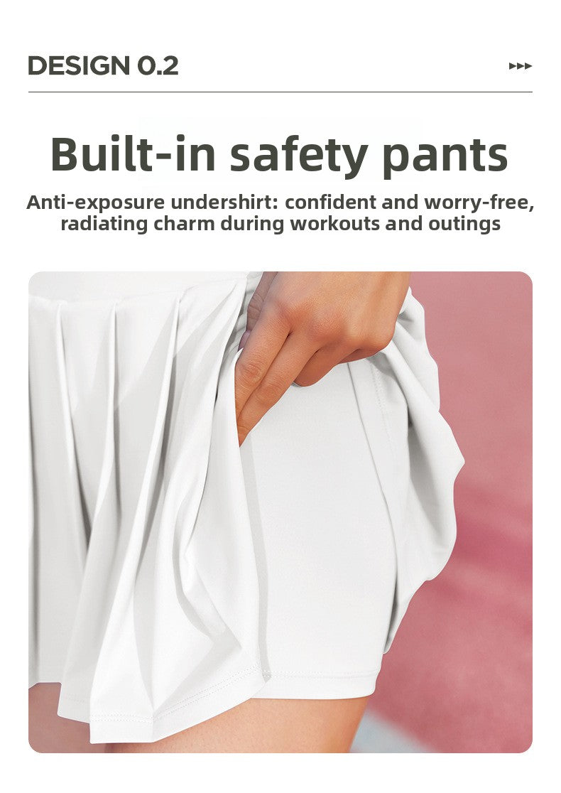 Pop-Punk Princess Pleated Mini Skirt - High Waist Tennis Core