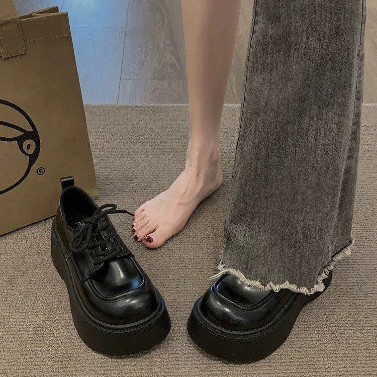90s Grunge Platform Oxfords - Chunky Sole height Booster