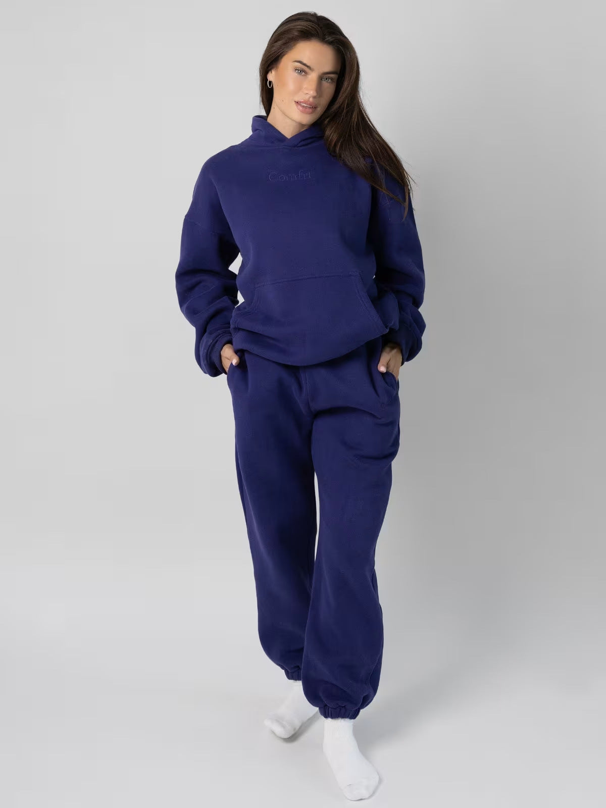 Fashionable Spring and Autumn New Style TK Amazon Exquisite Embroidered Casual Sports Hoodie Set for Men and Women