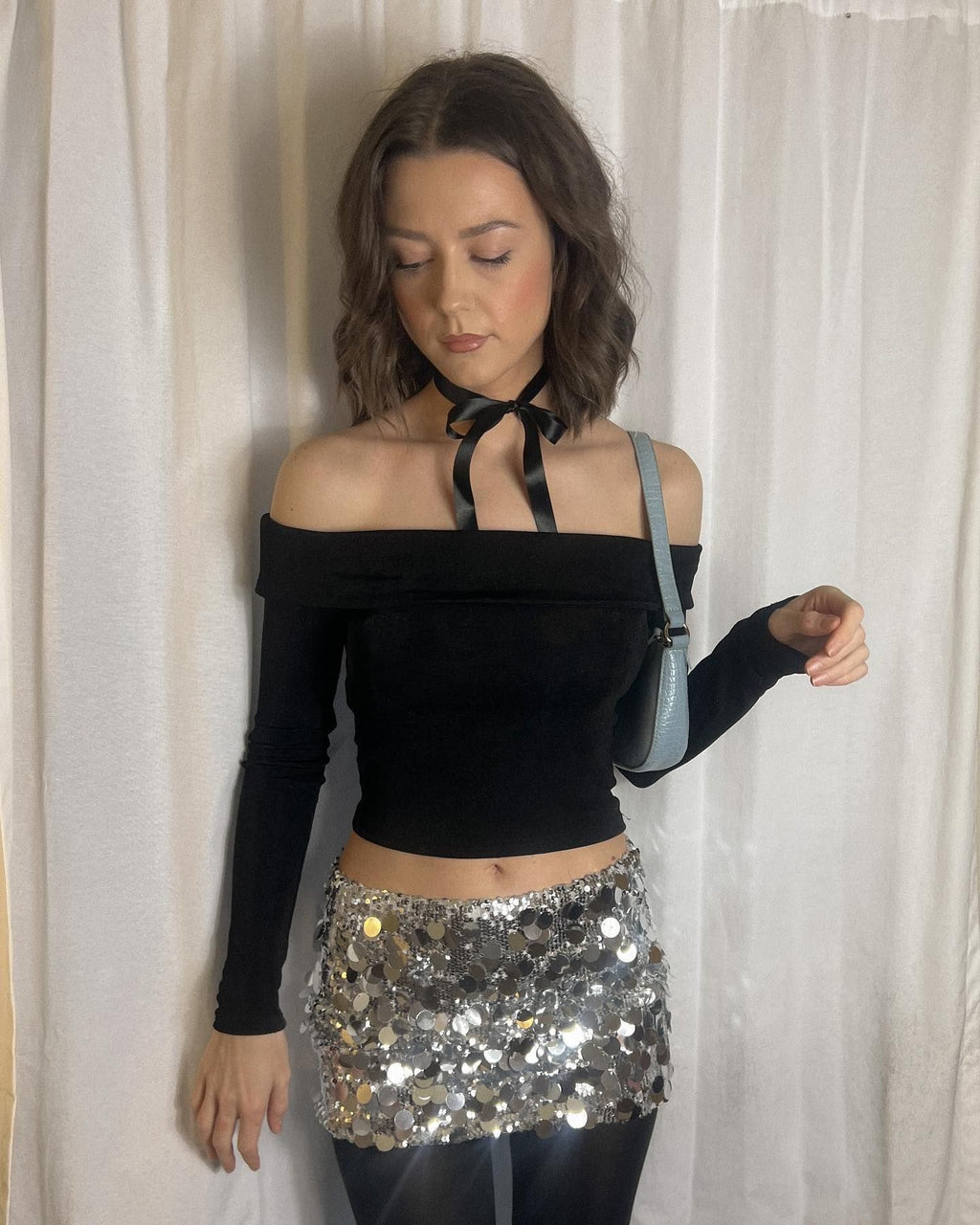 Custom Celebrity Design2023Spring New Irregular Size Sequin Fashion Short Mini Skirt Women's Clothing