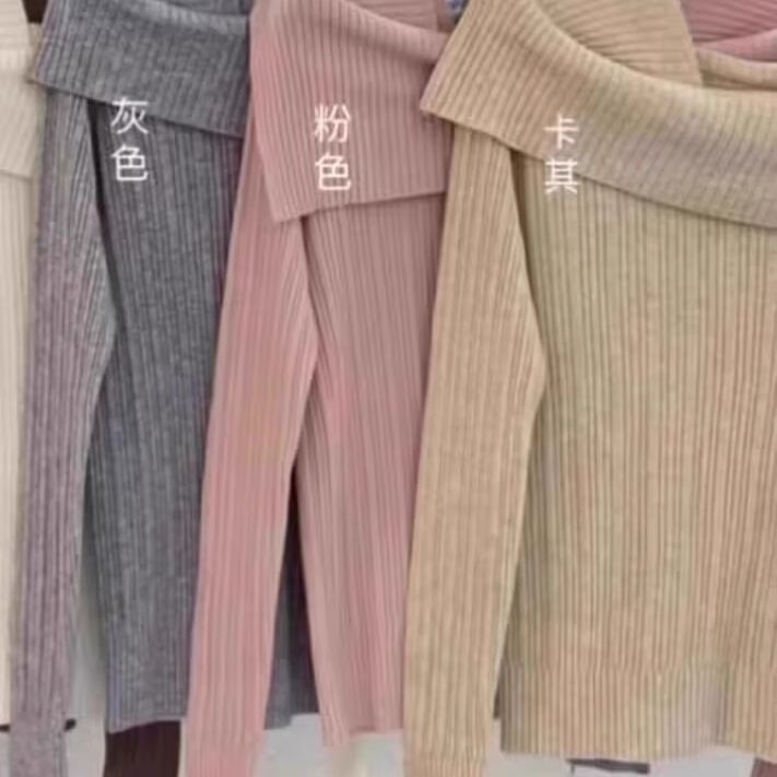 "POV: First Date" Off-Shoulder Knit Sweater - Romantic Cherry Red