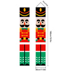 2026New Year Christmas Couplets Santa Claus Soldier Outdoor Decoration Door Curtain Hanging Flag Outdoor European and American