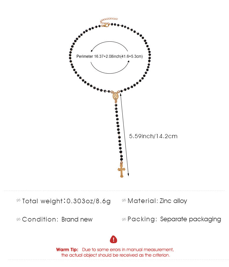 Celebrity Style Popular Cross Long Chain Necklace for Women Easter Trendy Jewelry Sexy Tassel Virgin Mary Pendant