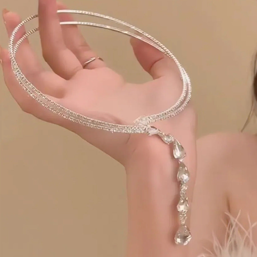 Star Custom 2025New Year's Exaggerated Punk Necklace y2k Irregular Subculture Hip-Hop Trend Unisex Niche Collarbone Chain