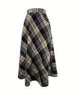90s Grunge Plaid Maxi Skirt - "Brutal" MV Aesthetic
