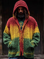 2025Hot Selling  Foreign Trade New Christmas3D Digital Printed Casual Zipper Hooded Jacket