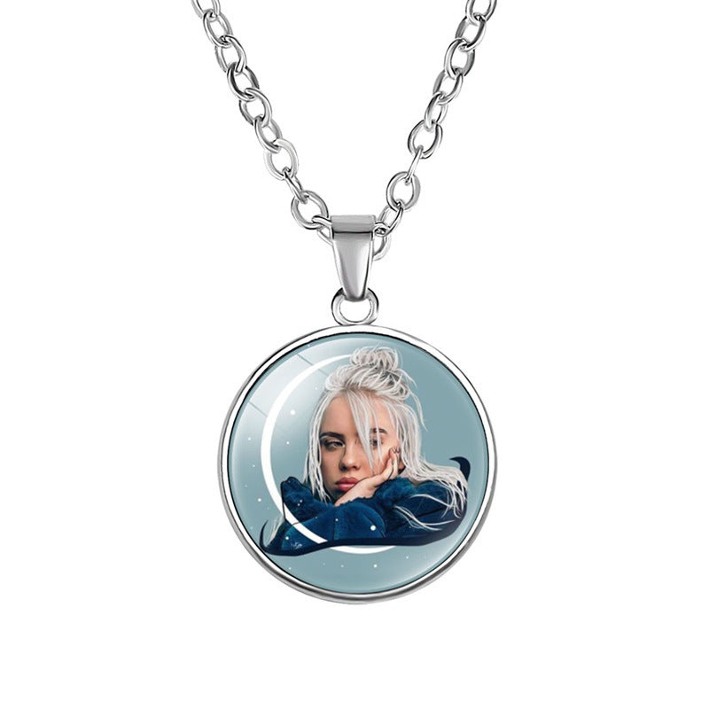 Same Style as Stars Billie Round Alloy Pendant Women's Necklace