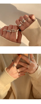 2026New design with high-quality texture925Index Finger Pure Silver Decorative Ring for Women, Light Luxury Niche ins Minimalist Style Personality Fashion Ring