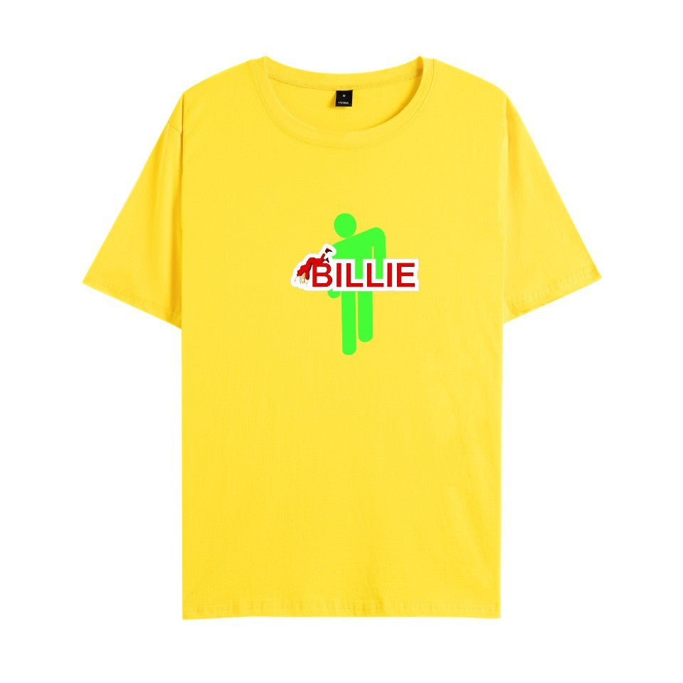 Celebrity Style Billy New Men's and Women's Round Neck Short Sleeve T Shirt