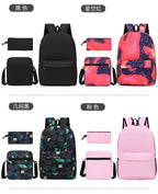 Celebrity Style Trendy European and American Billie Pencil Bag Shoulder Backpack Three-piece School Bag