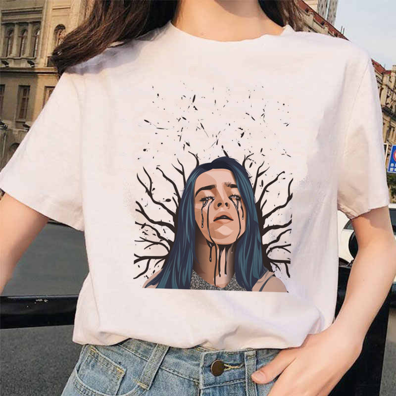 Same Style as Stars Billie Girl with a Pearl Earring World Famous Painting by Vermeer Short Sleeve T T-shirt Women's Bottoming Shirt