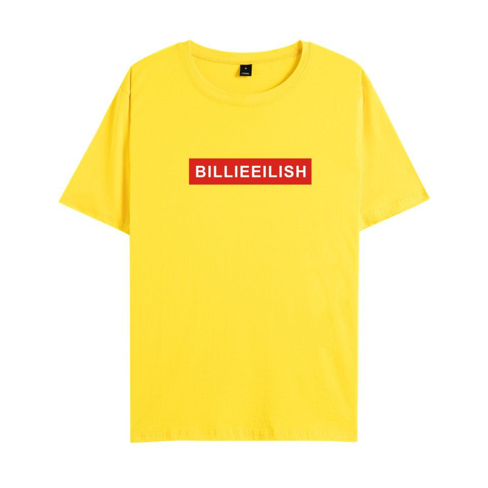 Celebrity Style Billy New Men's and Women's Round Neck Short Sleeve T Shirt