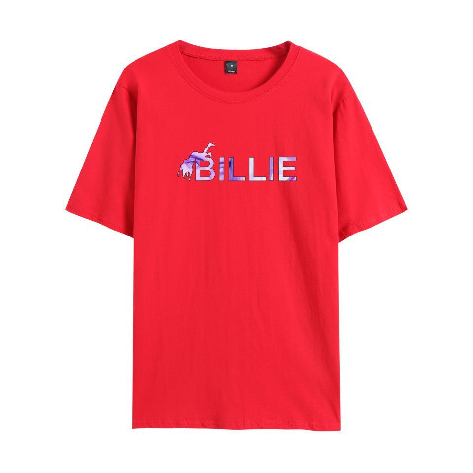 Celebrity Style Billy New Men's and Women's Round Neck Short Sleeve T Shirt