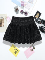 "bad idea right?" Silver Mini Skirt - 90s Disco Sequin