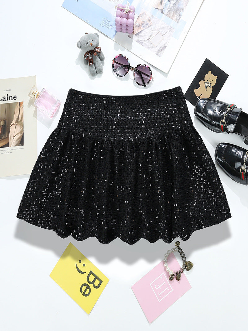 "bad idea right?" Silver Mini Skirt - 90s Disco Sequin