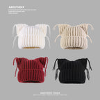 Same Style as Stars2025Winter Essential Cat Ear Tassel Hat for Women, Thickened Warm Knitted Hat, Fashionable Versatile Autumn Winter Cute Quality Style