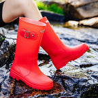 Star Custom Fashion Korean Style Women's High Tube Rain Boots Non-Slip Waterproof Wear-Resistant Long Tube Water Boots Adult Rubber Shoes