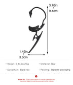 Star Style Thorn Spine Skeleton Mechanical Style Ear Hook Niche Design Irregular Metal Non-Pierced Ear Clip Unisex Earrings Has Been Blessed for Safety