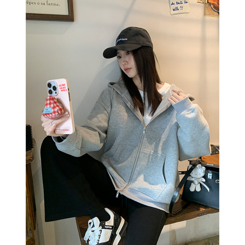 "Build a B*tch" Oversized Zip-Up Hoodie - Cozy Gamer Girl Aesthetic