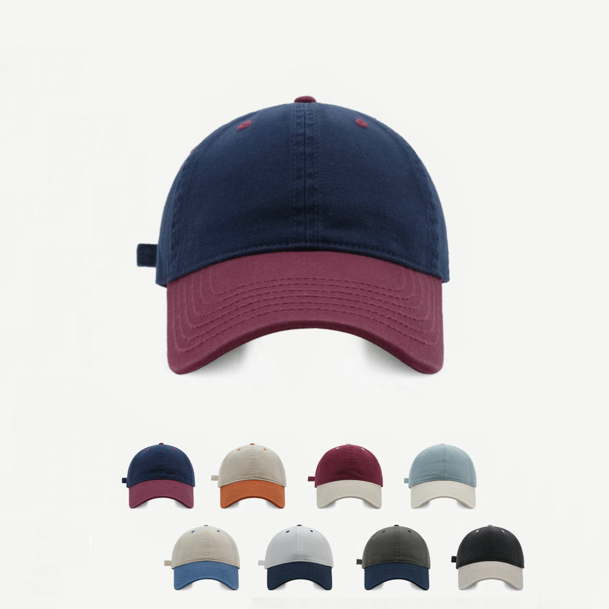 Star Custom Korean Fashion Color Block Soft Top Baseball Cap Couple Shopping Versatile Face Slimming Duckbill Cap Summer Sunshade Sun Protection Hat