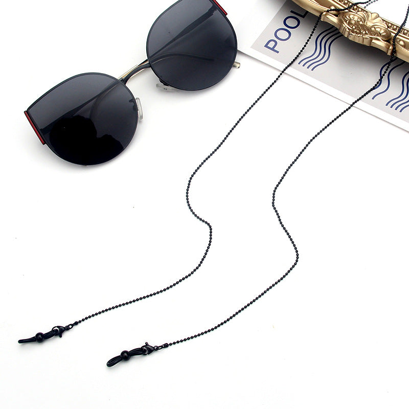 Celebrity Style Snake Chain Stainless Steel Non-Fading Mask Chain Titanium Steel Glasses Chain Women's Neck Hanging Men's Mask Rope Hanging Chain High-End Safety Protection