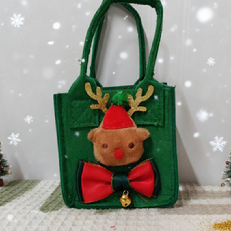 48h Shipping Christmas Eve Packaging Bag Small Gift Bag Felt Handheld Candy Bag