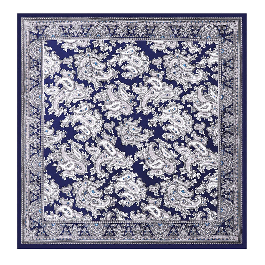 Same Style as Stars2025New Paisley Small Cashew Deformed Insect Satin70Silk Scarf Scarf Headscarf Fashion Design Small Water Drop Square Scarf Decoration Matching Headscarf