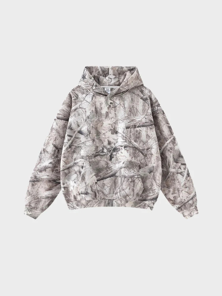 2025European and Autumn New Women's Fashion3d Digital Printed Camouflage Maple Leaf Sweatshirt Jacket