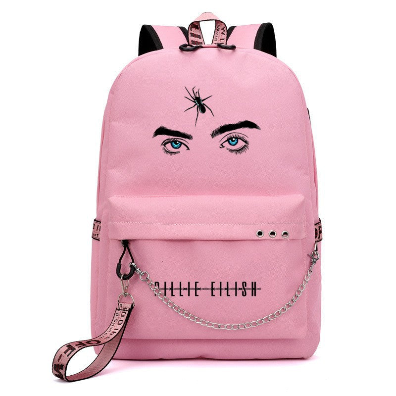 Same Style as Stars Billie Backpack Star l Empty USB Rechargeable Travel Backpack Student School Bag