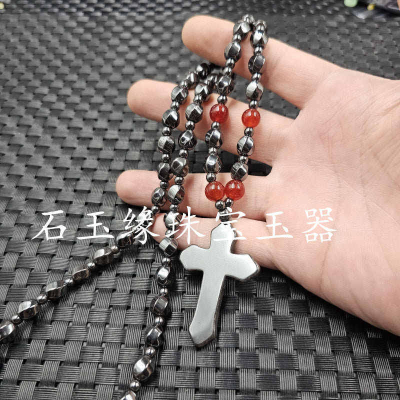 Star Custom Celebrity Imitation Terahertz Dolphin Necklace Round Ring Jade Clasp Cross Necklace Jewelry Sweater Chain Collarbone Necklace
