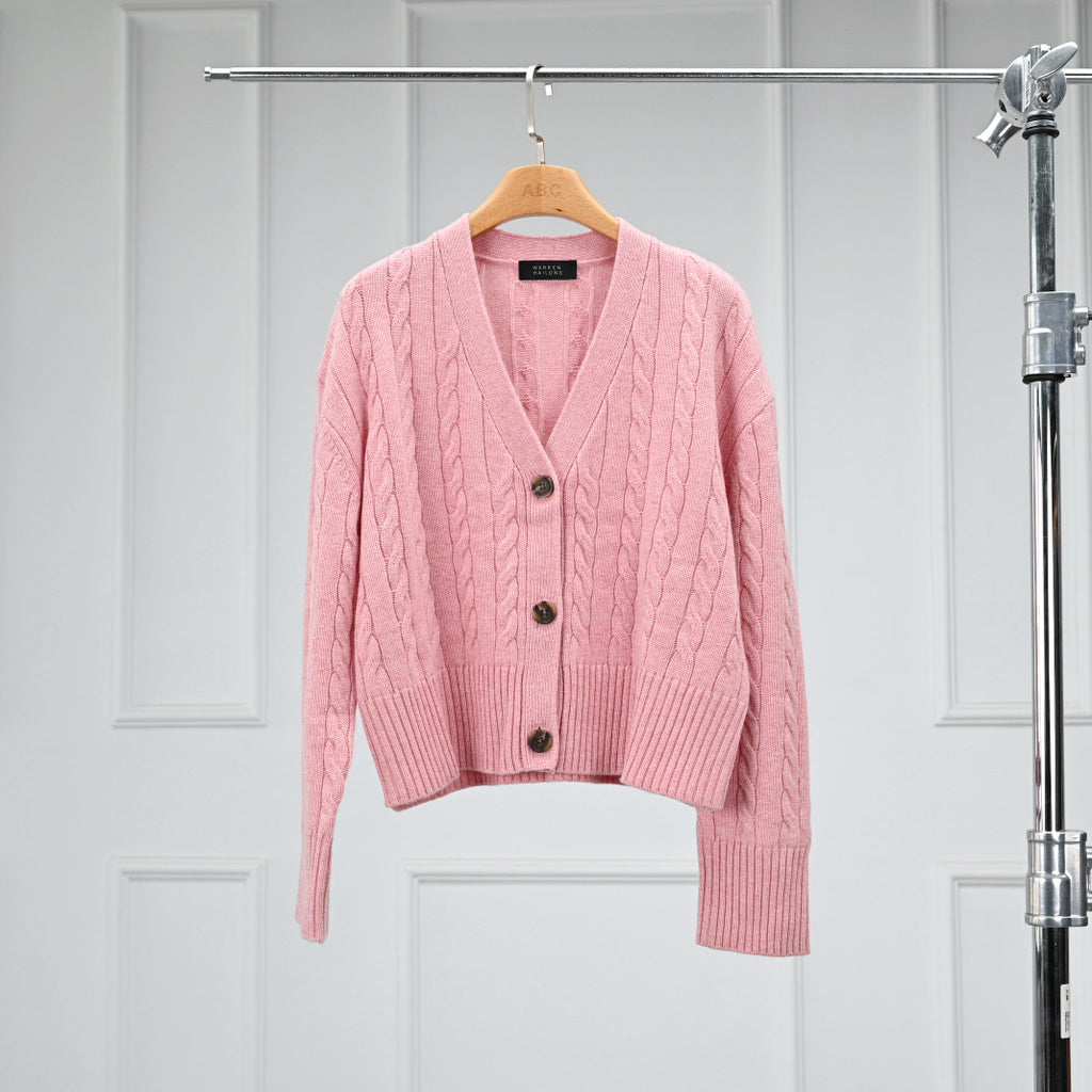 Monet Casual Chic with an Elegant Feel Cable Knit Wool Cashmere Round Neck Long Sleeve Sweater for Women