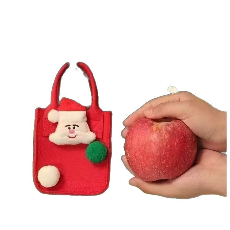 48h Shipping Christmas Eve Packaging Bag Small Gift Bag Felt Handheld Candy Bag