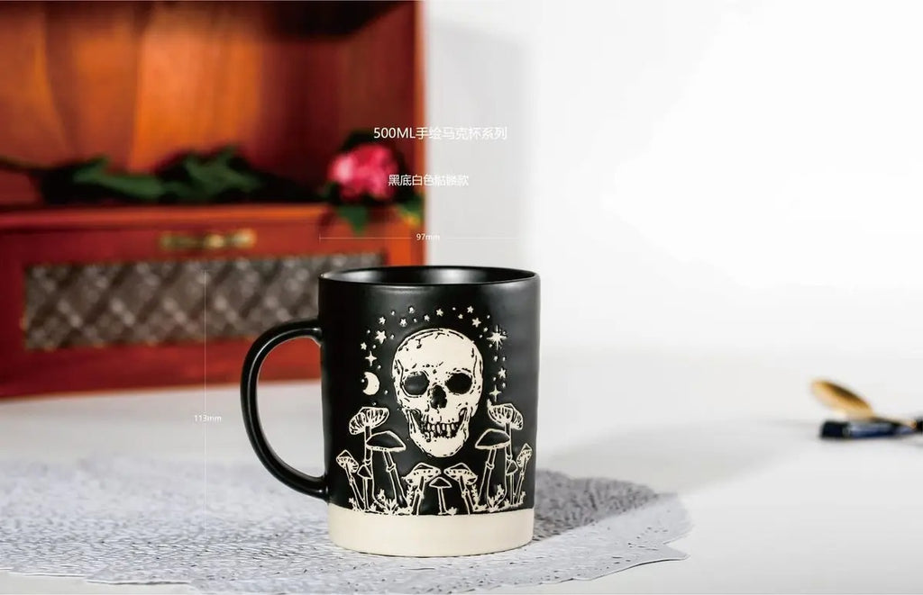 Skull Ceramic Mug Halloween Skull Witch Mug Coffee Cup Creative Gift