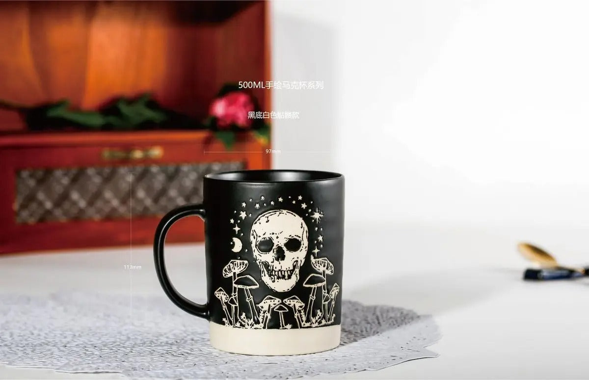 Skull Ceramic Mug Halloween Skull Witch Mug Coffee Cup Creative Gift