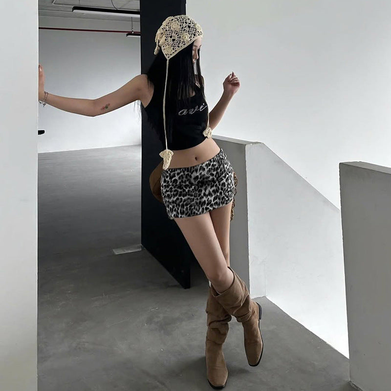 "Vampire" Era Leopard Print Mini Skirt - 90s Riot Grrrl Style