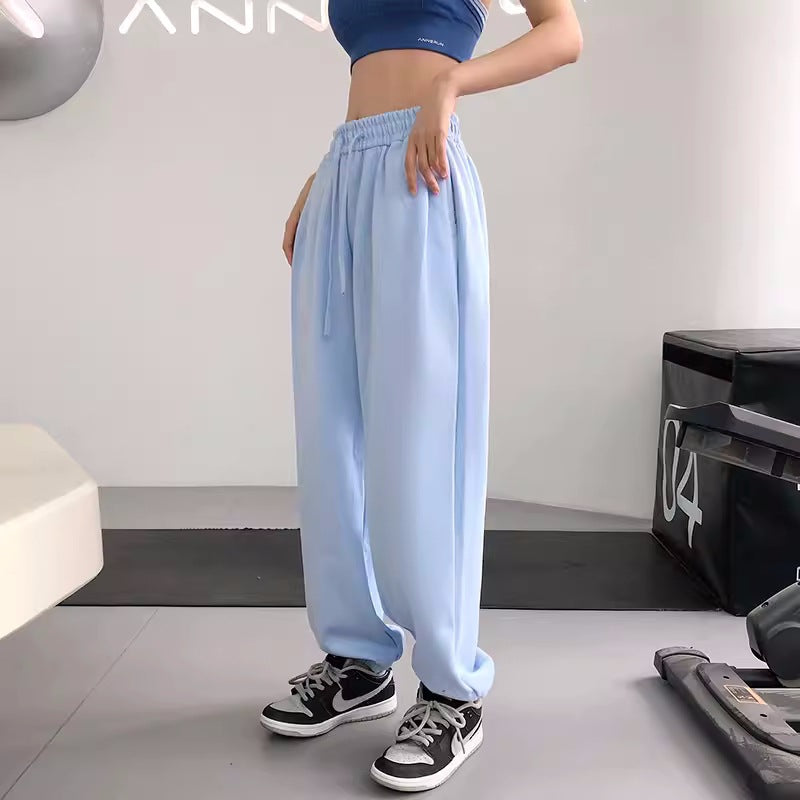 Women's Jogger Pants Yoga Casual Fitness Dance Training Running High Waist Drawstring Wide Leg Sweatpants Loose Fit1428