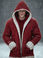 2025Hot Selling  Foreign Trade New Christmas3D Digital Printed Casual Zipper Hooded Jacket