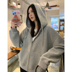 "Build a B*tch" Oversized Zip-Up Hoodie - Cozy Gamer Girl Aesthetic