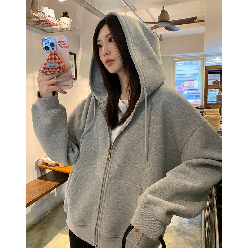 "Build a B*tch" Oversized Zip-Up Hoodie - Cozy Gamer Girl Aesthetic
