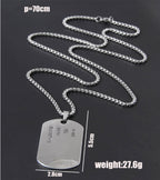 Star Style Fashion Simple Shield Personality Temperament Unisex Wearable Long Necklace High-Quality Material Necklace