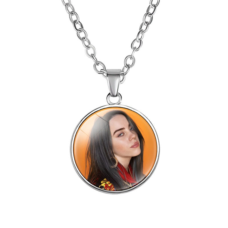 Same Style as Stars Billie Round Alloy Pendant Women's Necklace