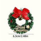 2026Style H7511 New mini Christmas wreath with bells and ribbons