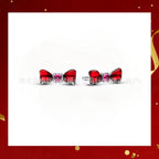 Panjia Silver Plated Hot Selling Product Bow Necklace Ear Stud Ring Bracelet4Set Gift Set Women's All-Matching