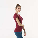 Star Custom SWIFT SPEED Yoga Clothes Women's Top Sexy Quick-Drying Gym Sports Morning Exercise Running Round Neck Short Sleeve TS