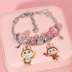 Hot Selling Sanrio Beaded Bracelet Cartoon Kuromi Labubu Beaded Bracelet Women's Accessories
