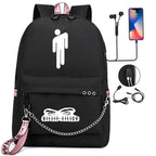 Same Style as Stars Billie Backpack Star l Empty USB Rechargeable Travel Backpack Student School Bag